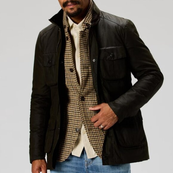 OLIVE ~ Barbour CORBRIDGE Hooded Waxed Jacket MSRP$495 Rugged Utility Style - Picture 2 of 16